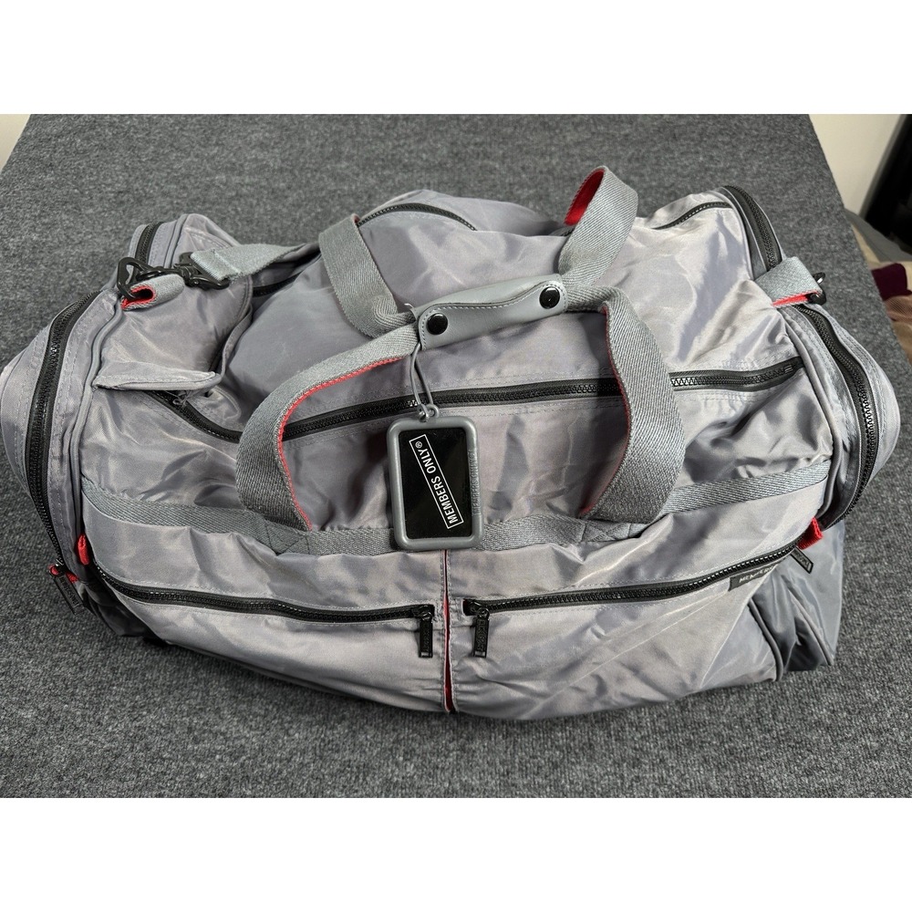 Vintage Members Only Duffel Crossbody Bag Suitcase Unisex Gray